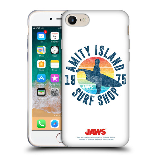 Jaws I Key Art Surf Shop Soft Gel Case for Apple iPhone 7 / 8 / SE 2020 & 2022