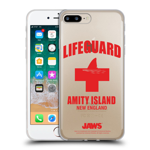Jaws I Key Art Lifeguard Soft Gel Case for Apple iPhone 7 Plus / iPhone 8 Plus