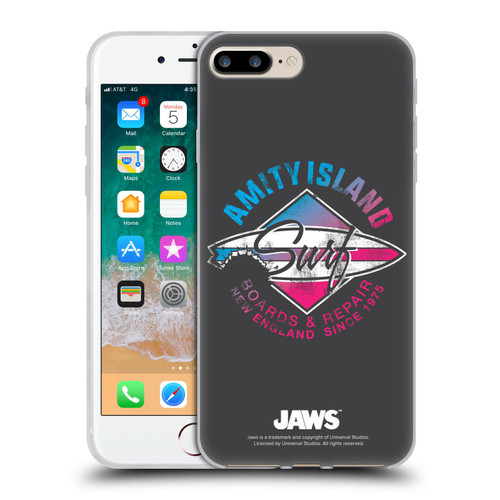 Jaws I Key Art Surf Soft Gel Case for Apple iPhone 7 Plus / iPhone 8 Plus