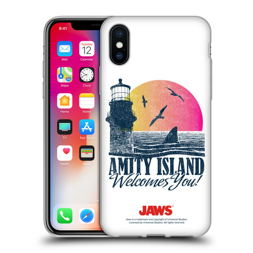 Jaws I Key Art Amity Island Soft Gel Case for Apple iPhone X / iPhone XS