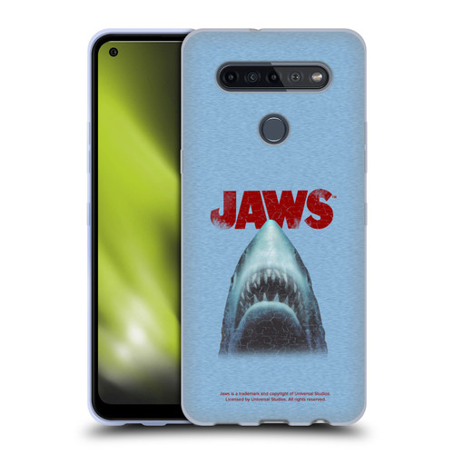 Jaws I Key Art Grunge Soft Gel Case for LG K51S