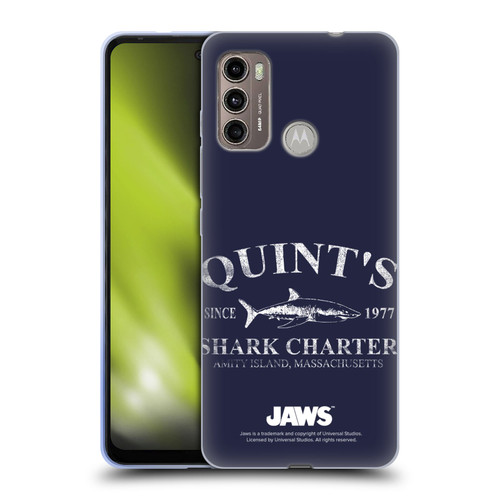 Jaws I Key Art Quint's Shark Charter Soft Gel Case for Motorola Moto G60 / Moto G40 Fusion
