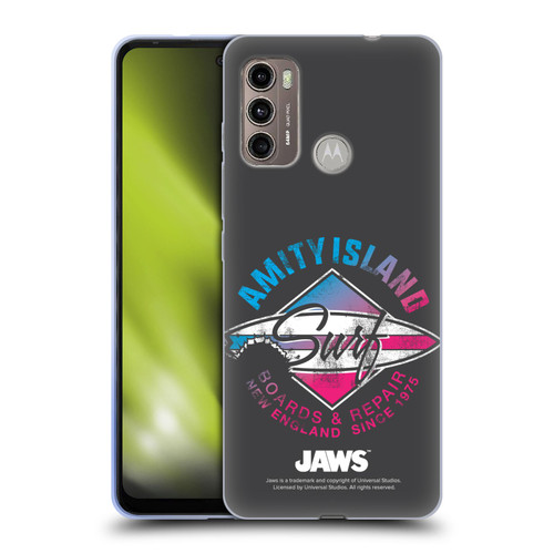 Jaws I Key Art Surf Soft Gel Case for Motorola Moto G60 / Moto G40 Fusion