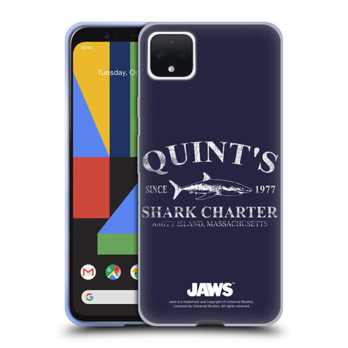 Jaws I Key Art Quint's Shark Charter Soft Gel Case for Google Pixel 4 XL