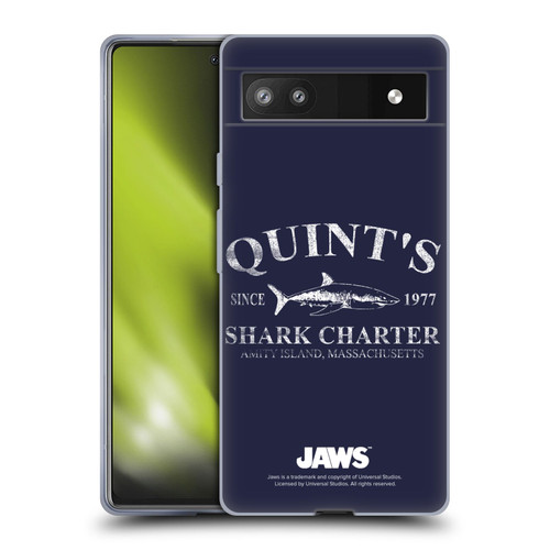 Jaws I Key Art Quint's Shark Charter Soft Gel Case for Google Pixel 6a