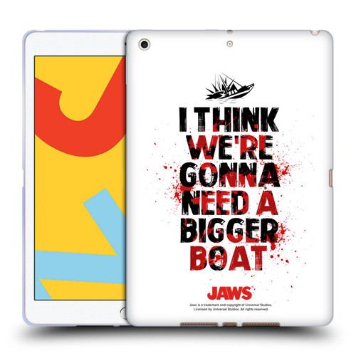 Jaws I Key Art Bigger Boat Soft Gel Case for Apple iPad 10.2 2019/2020/2021