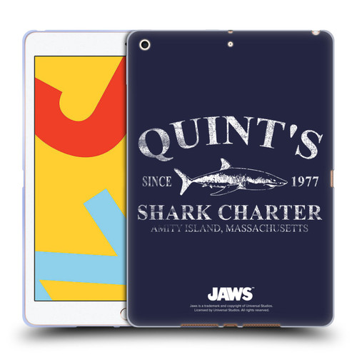 Jaws I Key Art Quint's Shark Charter Soft Gel Case for Apple iPad 10.2 2019/2020/2021