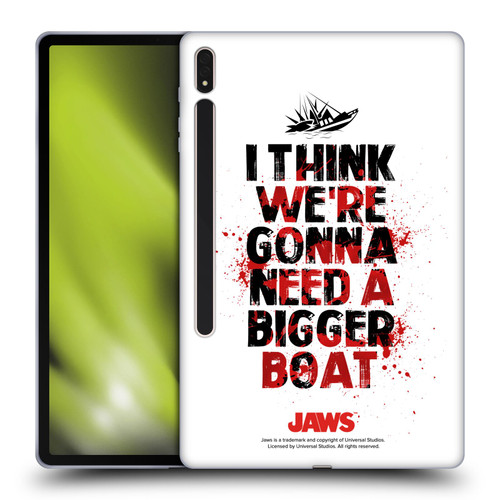 Jaws I Key Art Bigger Boat Soft Gel Case for Samsung Galaxy Tab S8 Plus