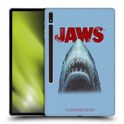 Jaws I Key Art Grunge Soft Gel Case for Samsung Galaxy Tab S8 Plus