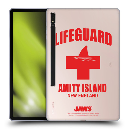 Jaws I Key Art Lifeguard Soft Gel Case for Samsung Galaxy Tab S8 Plus