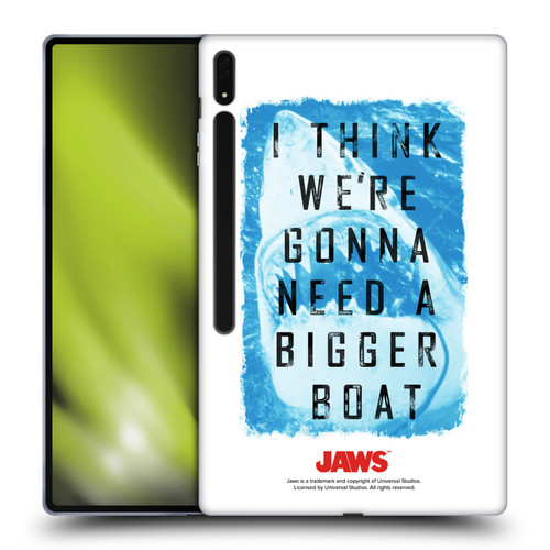 Jaws I Key Art Bigger Boat 2 Soft Gel Case for Samsung Galaxy Tab S8 Ultra