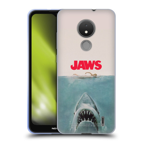 Jaws I Key Art Poster Soft Gel Case for Nokia C21