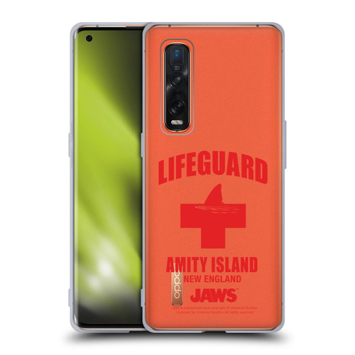 Jaws I Key Art Lifeguard Soft Gel Case for OPPO Find X2 Pro 5G