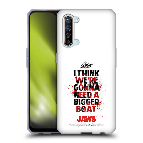 Jaws I Key Art Bigger Boat Soft Gel Case for OPPO Find X2 Lite 5G