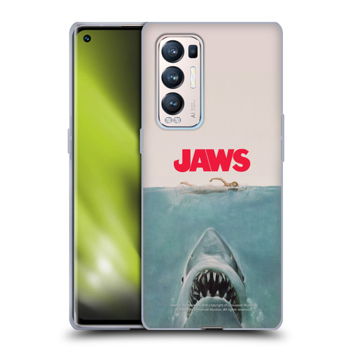 Jaws I Key Art Poster Soft Gel Case for OPPO Find X3 Neo / Reno5 Pro+ 5G