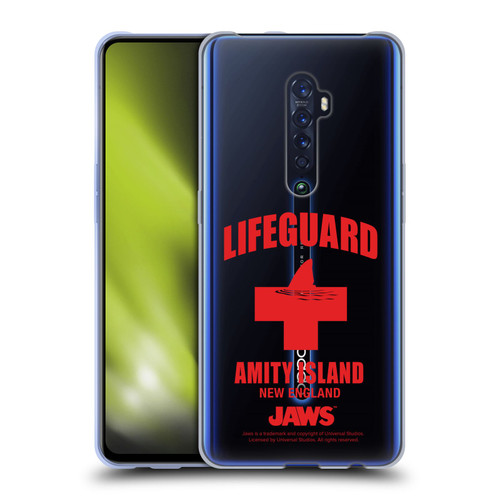 Jaws I Key Art Lifeguard Soft Gel Case for OPPO Reno 2