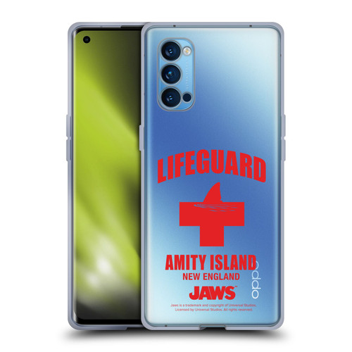 Jaws I Key Art Lifeguard Soft Gel Case for OPPO Reno 4 Pro 5G