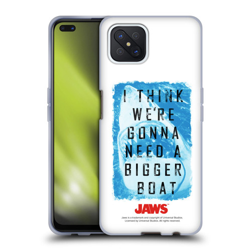 Jaws I Key Art Bigger Boat 2 Soft Gel Case for OPPO Reno4 Z 5G