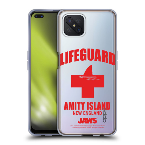 Jaws I Key Art Lifeguard Soft Gel Case for OPPO Reno4 Z 5G