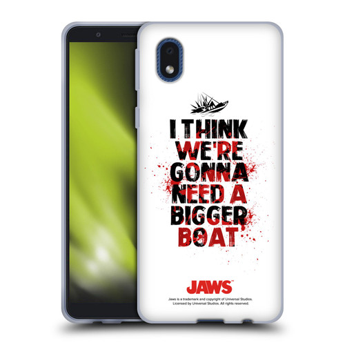 Jaws I Key Art Bigger Boat Soft Gel Case for Samsung Galaxy A01 Core (2020)