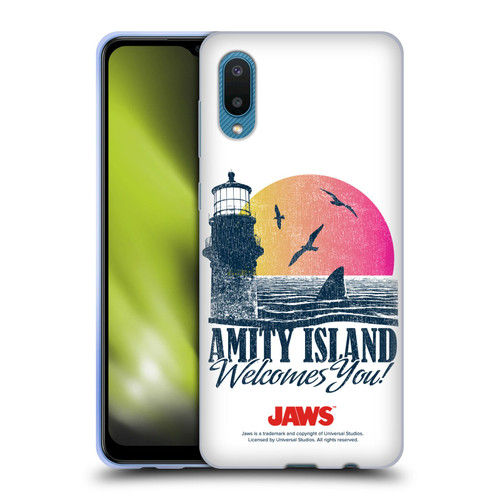 Jaws I Key Art Amity Island Soft Gel Case for Samsung Galaxy A02/M02 (2021)