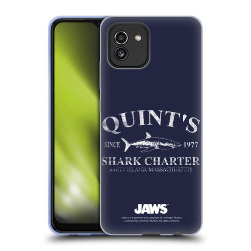 Jaws I Key Art Quint's Shark Charter Soft Gel Case for Samsung Galaxy A03 (2021)