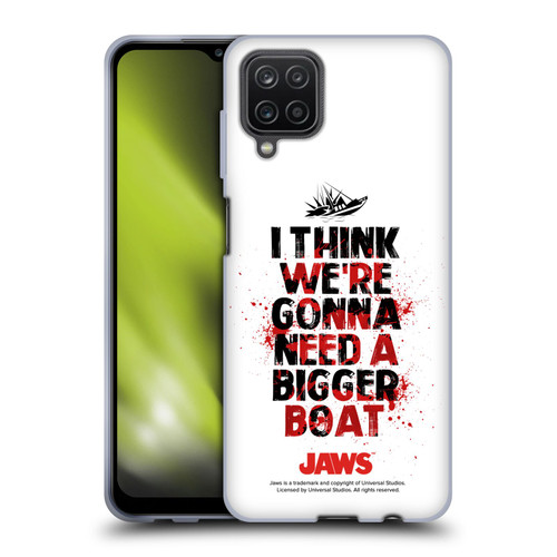 Jaws I Key Art Bigger Boat Soft Gel Case for Samsung Galaxy A12 (2020)