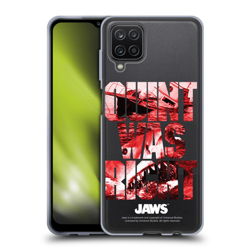 Jaws I Key Art Quint Was Right Soft Gel Case for Samsung Galaxy A12 (2020)