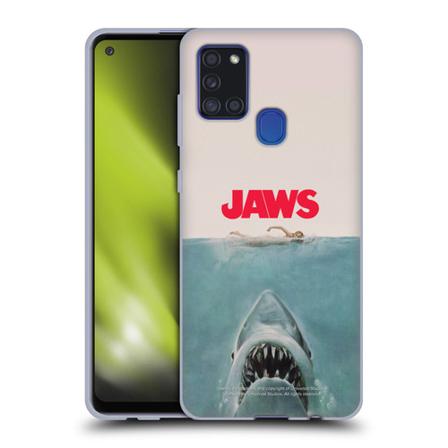 Jaws I Key Art Poster Soft Gel Case for Samsung Galaxy A21s (2020)