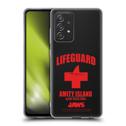 Jaws I Key Art Lifeguard Soft Gel Case for Samsung Galaxy A52 / A52s / 5G (2021)