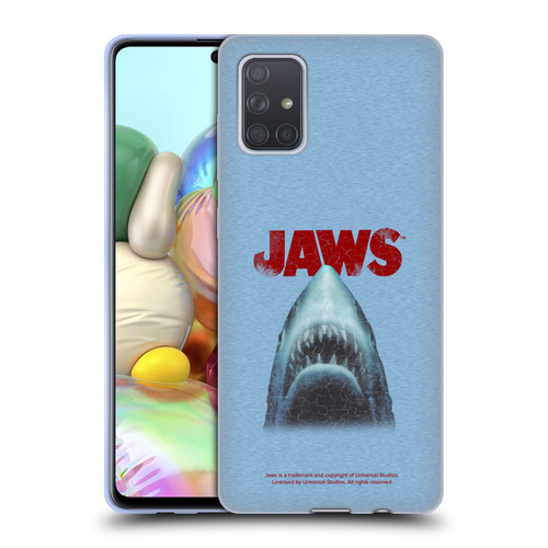 Jaws I Key Art Grunge Soft Gel Case for Samsung Galaxy A71 (2019)