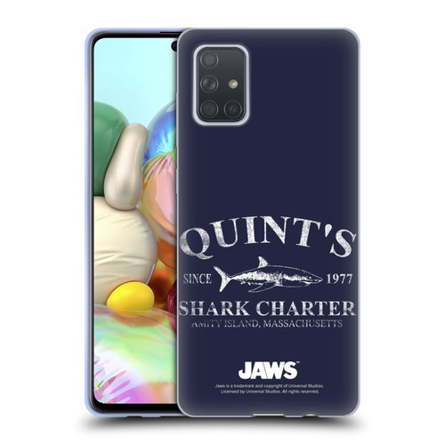 Jaws I Key Art Quint's Shark Charter Soft Gel Case for Samsung Galaxy A71 (2019)