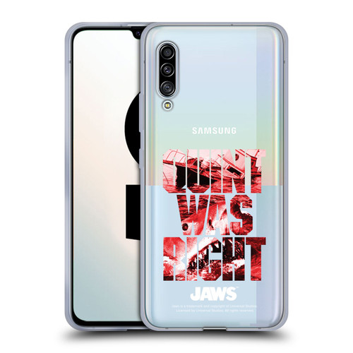 Jaws I Key Art Quint Was Right Soft Gel Case for Samsung Galaxy A90 5G (2019)