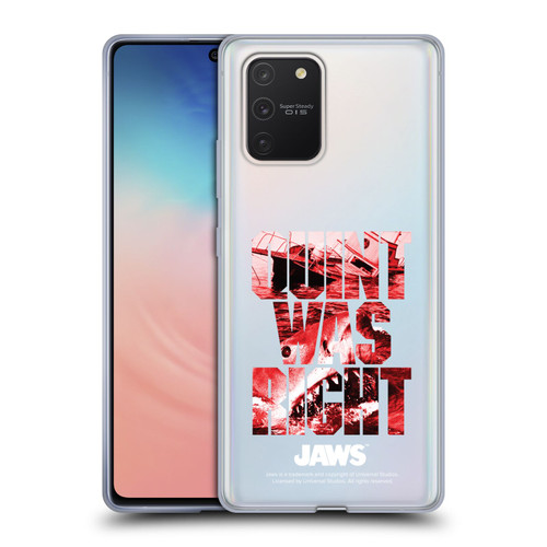 Jaws I Key Art Quint Was Right Soft Gel Case for Samsung Galaxy S10 Lite