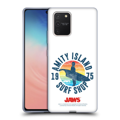 Jaws I Key Art Surf Shop Soft Gel Case for Samsung Galaxy S10 Lite