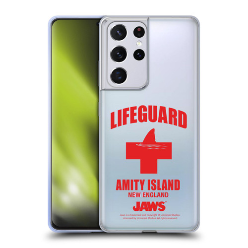 Jaws I Key Art Lifeguard Soft Gel Case for Samsung Galaxy S21 Ultra 5G