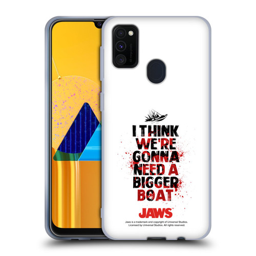 Jaws I Key Art Bigger Boat Soft Gel Case for Samsung Galaxy M30s (2019)/M21 (2020)