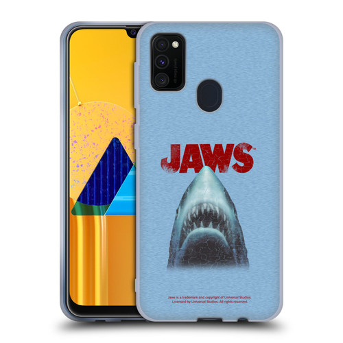 Jaws I Key Art Grunge Soft Gel Case for Samsung Galaxy M30s (2019)/M21 (2020)