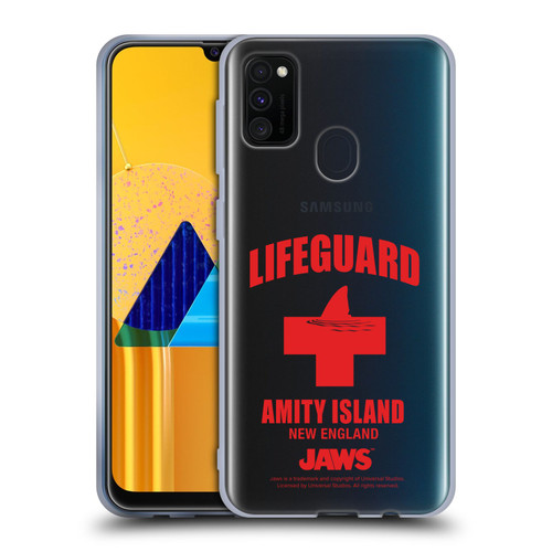 Jaws I Key Art Lifeguard Soft Gel Case for Samsung Galaxy M30s (2019)/M21 (2020)