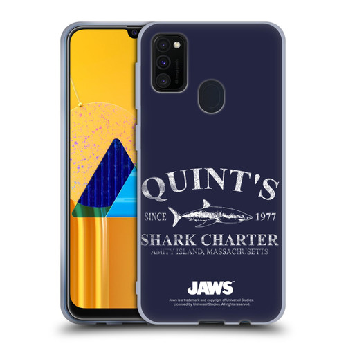 Jaws I Key Art Quint's Shark Charter Soft Gel Case for Samsung Galaxy M30s (2019)/M21 (2020)