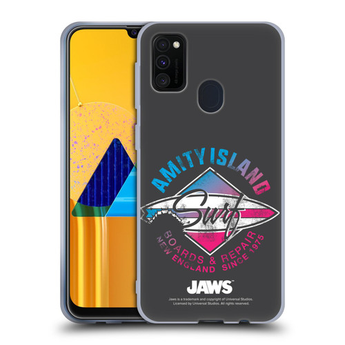 Jaws I Key Art Surf Soft Gel Case for Samsung Galaxy M30s (2019)/M21 (2020)