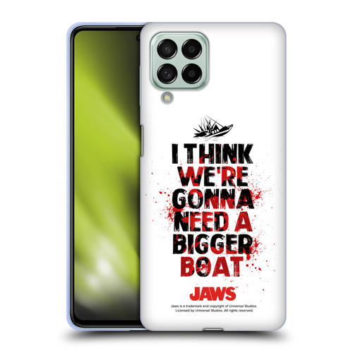 Jaws I Key Art Bigger Boat Soft Gel Case for Samsung Galaxy M53 (2022)