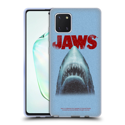 Jaws I Key Art Grunge Soft Gel Case for Samsung Galaxy Note10 Lite