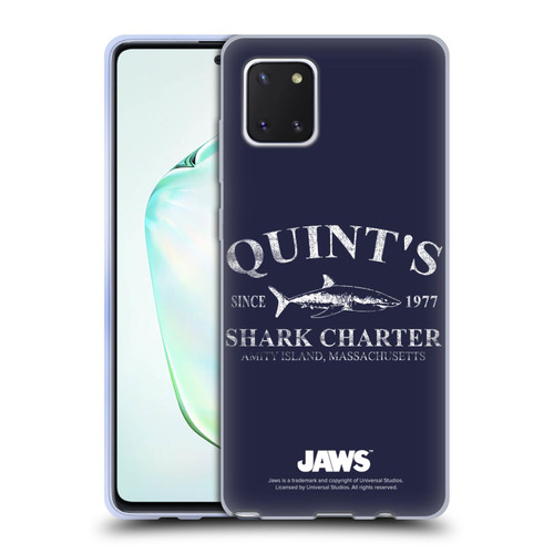 Jaws I Key Art Quint's Shark Charter Soft Gel Case for Samsung Galaxy Note10 Lite