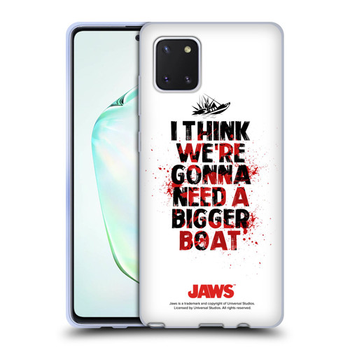Jaws I Key Art Bigger Boat Soft Gel Case for Samsung Galaxy Note10 Lite