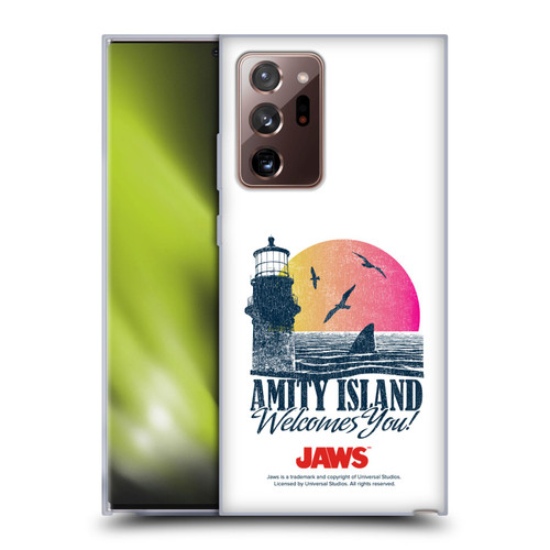 Jaws I Key Art Amity Island Soft Gel Case for Samsung Galaxy Note20 Ultra / 5G