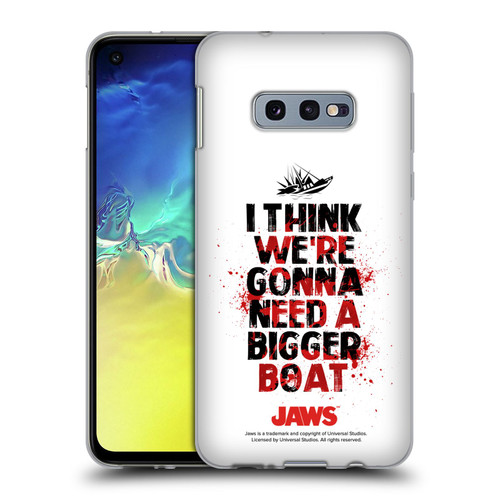 Jaws I Key Art Bigger Boat Soft Gel Case for Samsung Galaxy S10e