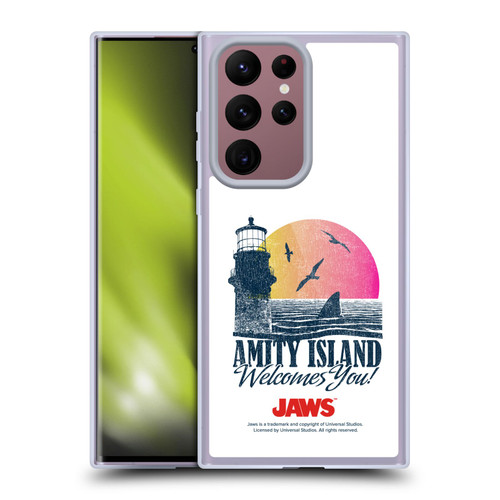 Jaws I Key Art Amity Island Soft Gel Case for Samsung Galaxy S22 Ultra 5G