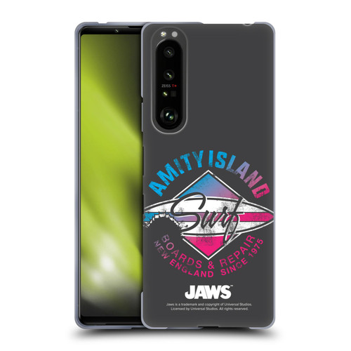 Jaws I Key Art Surf Soft Gel Case for Sony Xperia 1 III