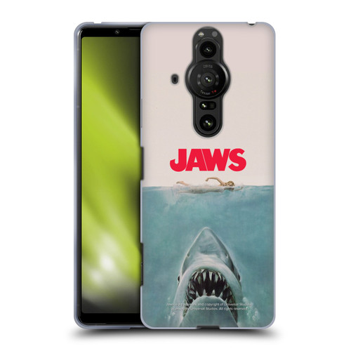 Jaws I Key Art Poster Soft Gel Case for Sony Xperia Pro-I